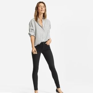 Everlane Authentic Stretch Mid-Rise Skinny (black, size 26)
